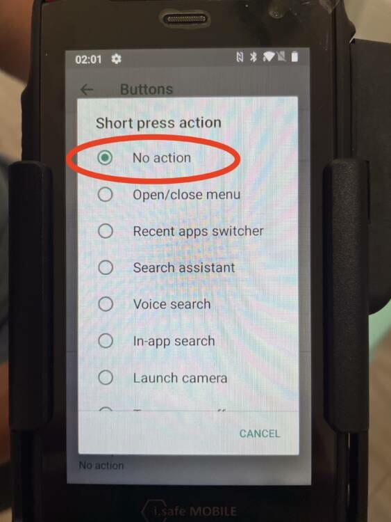 InspectNTrack software - no action
