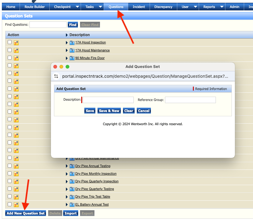 Add New Question Set