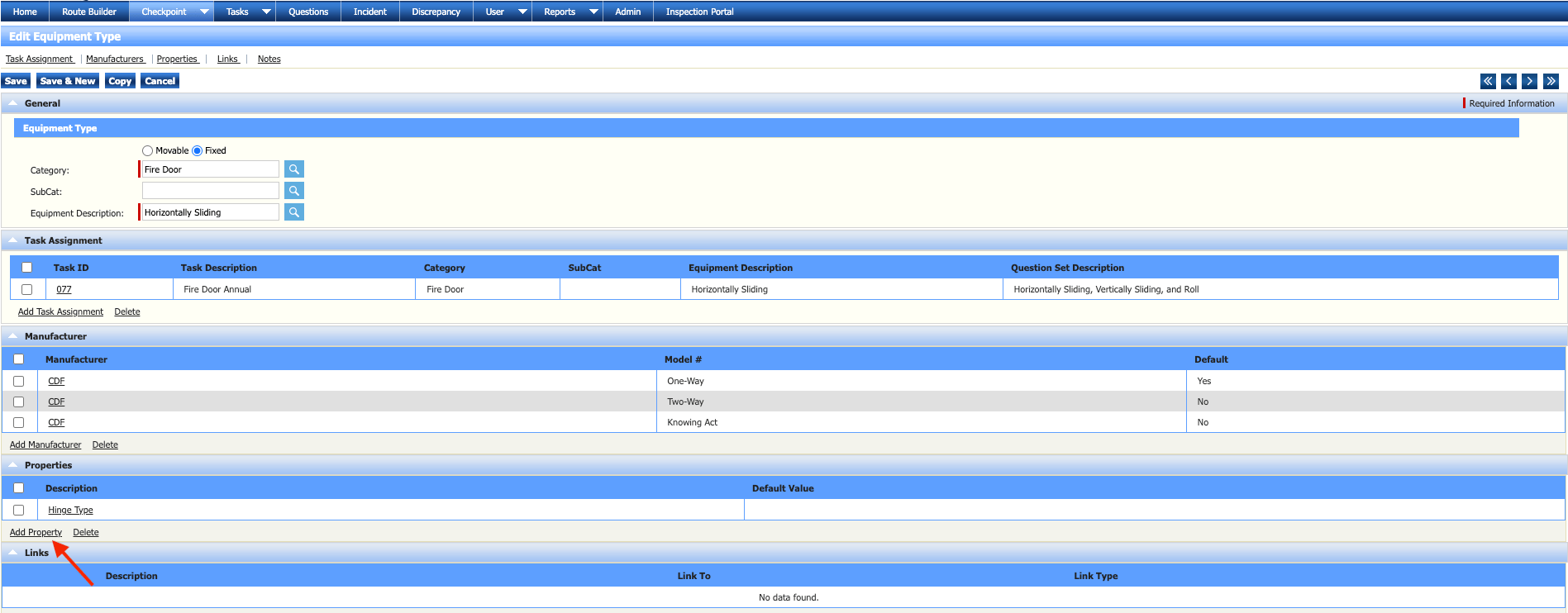 Equipment Type Properties Equipment Type Properties