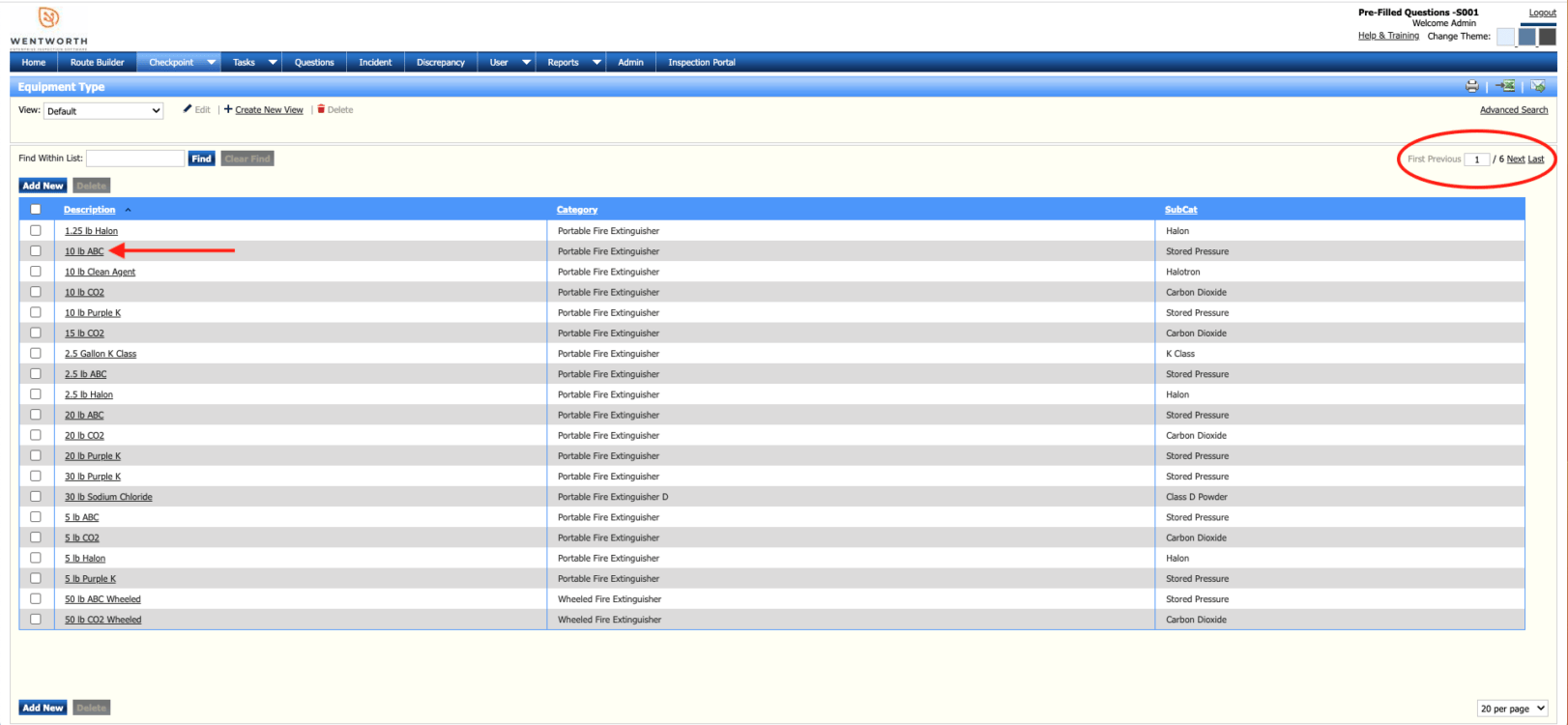 InspectNTrack software - Equipment 2