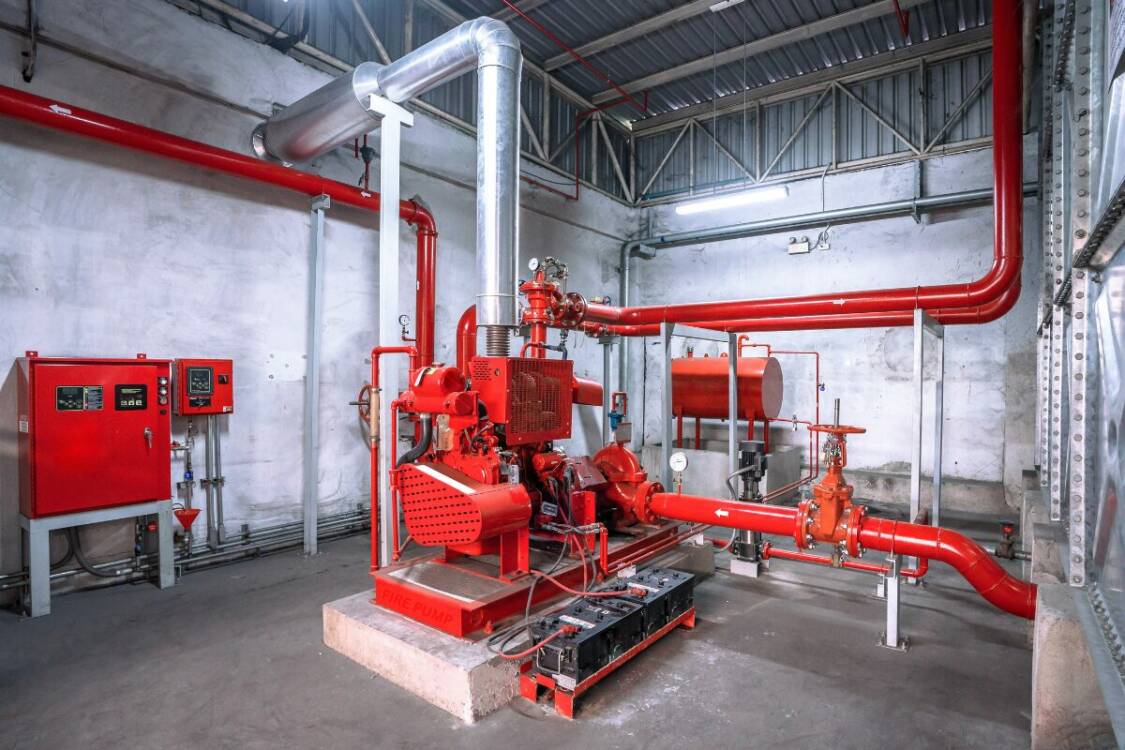 InspectNTrack Fire Pump Inspection Software Fire Pump in a Warehouse - InspectNTrack Fire Pump Inspection Software