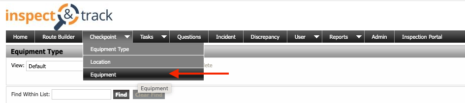 Checkpoint --> equimpent for creating custom data exports in InspectNTrack fire safety software