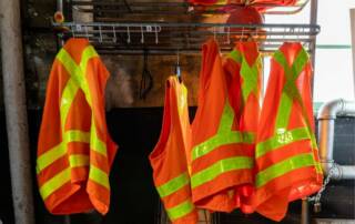 OSHA Violations - Hung up safety vests