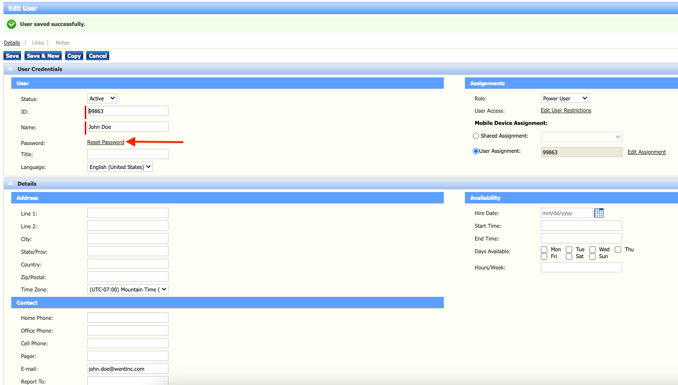 Reset Password Reset Password