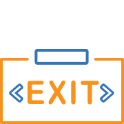 Exit signs icon - inspection