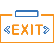 exit sign inspection icon