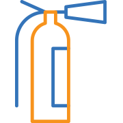 fire extinguisher testing icon