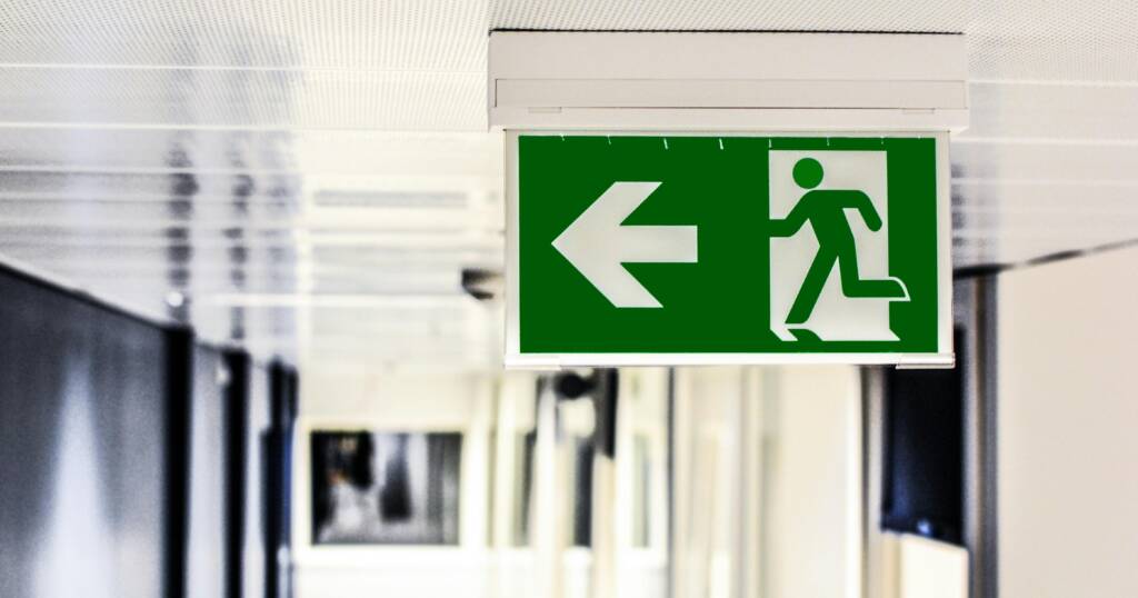 NFPA 101 Emergency Lighting Directional Sign